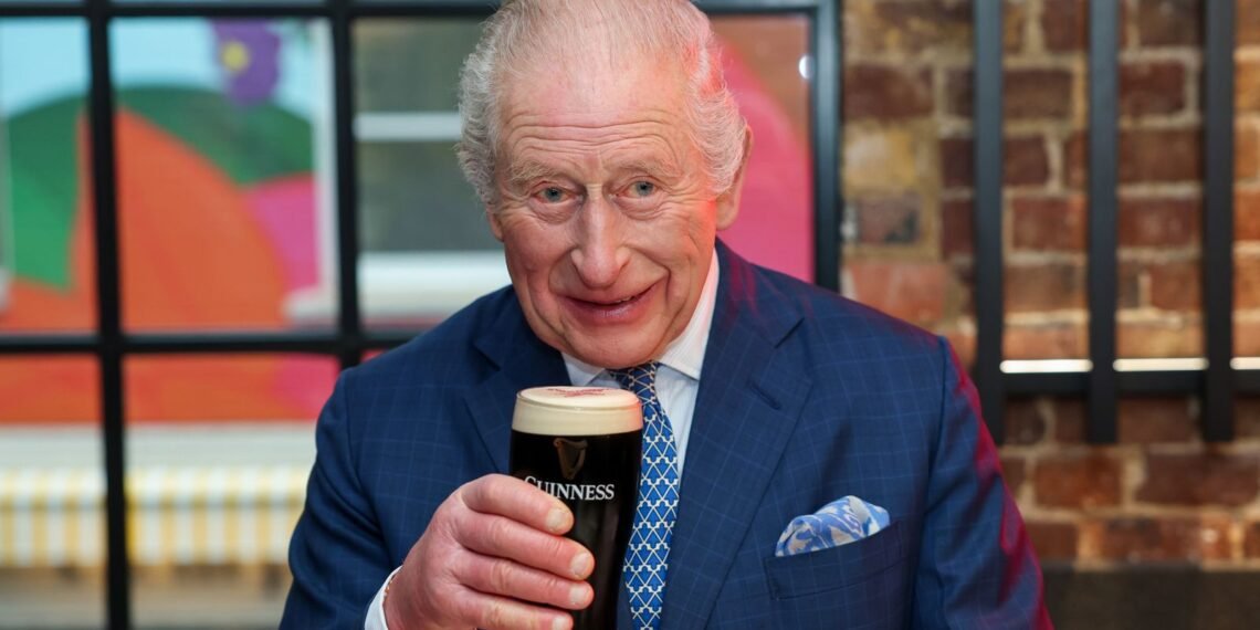 King Demonstrates Skill by Pouring 'Perfect' Pint of Guinness in Dublin