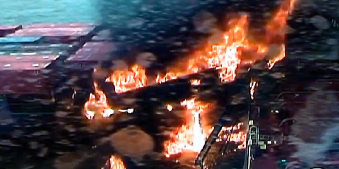 Court Displays Footage of Explosion Following Ship Collision with Tanker