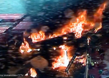 Court Displays Footage of Explosion Following Ship Collision with Tanker