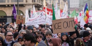 Hundreds Rally in Milan Against ICE Involvement in Winter Olympics