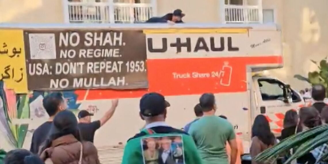 One Injured, Suspect Arrested After Truck Incident at Iran Protest in LA