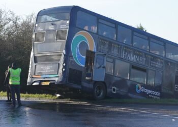 School Bus Crashes into Ditch in Kent Due to Black Ice Conditions