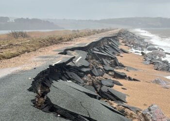 Coastal Road Collapses into Sea After Three Named Storms Hit UK