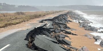 Coastal Road Collapses into Sea After Three Named Storms Hit UK
